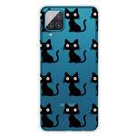 Samsung Galaxy A12 Cover Multiple Black Cats