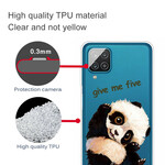 Samsung Galaxy A12 Clear Case Panda Give Me Five