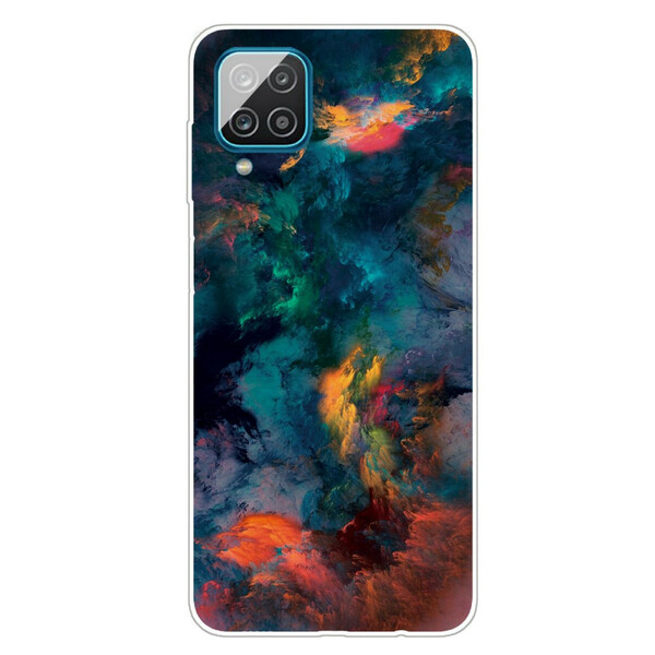 Samsung Galaxy A12 Case Coloured Clouds