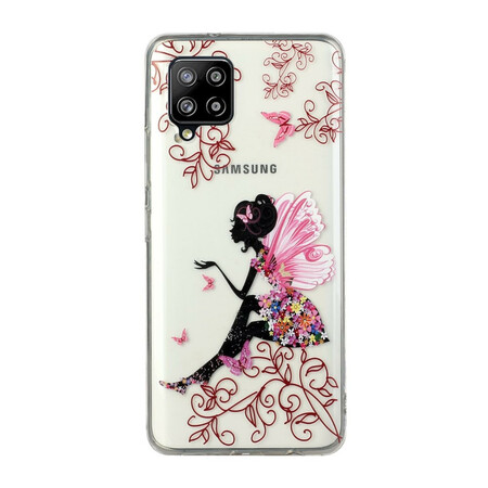 Capa de Fada Florida Transparente Samsung Galaxy A12