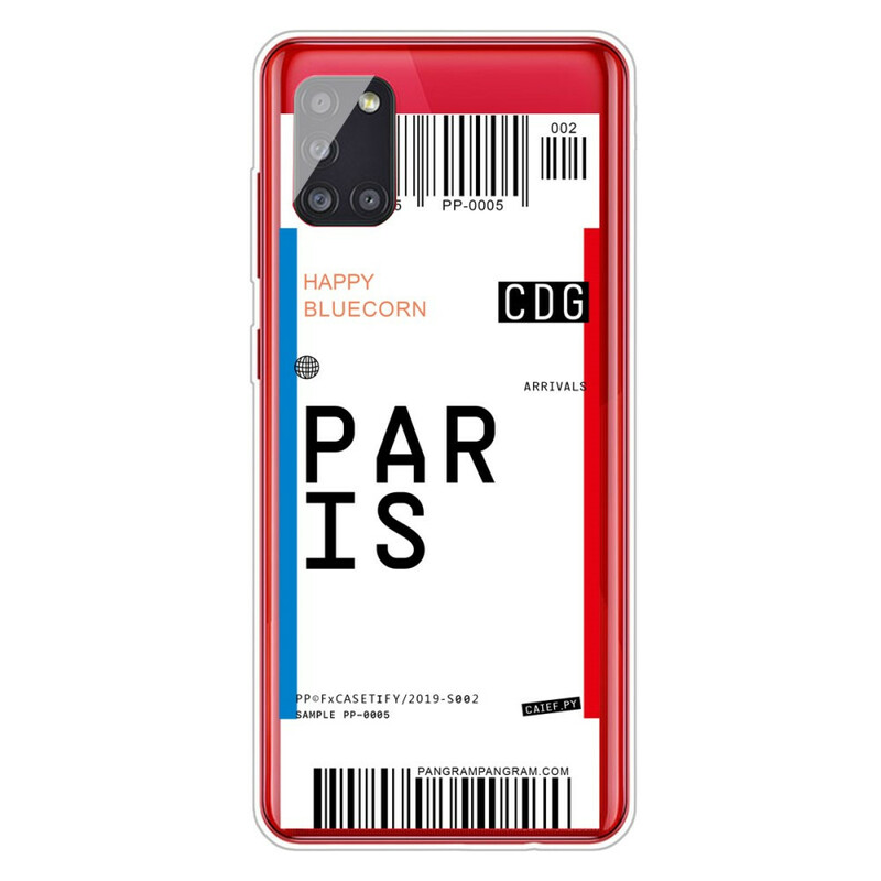 Passe de embarque Samsung Galaxy A51 para o capa Paris