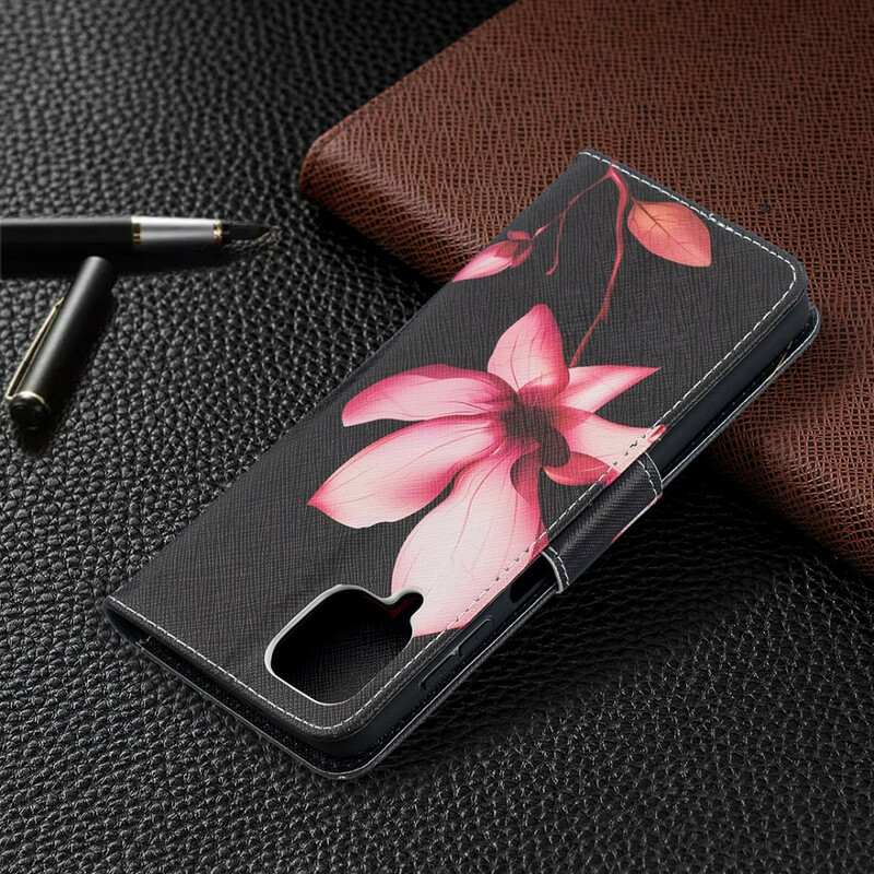 Samsung Galaxy A12 Case Pink Flower