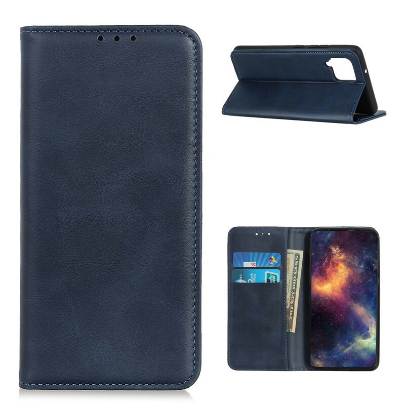 Capa Flip Cover Samsung Galaxy A12 Split Leather