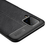 Samsung Galaxy A12 Capa de couro Lychee Efeito Lychee Linha Dupla
