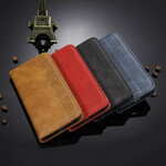 Capa Flip Cover Samsung Galaxy A12 Leather Effect Vintage Vintage Stylish