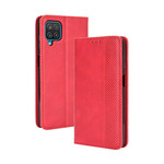 Capa Flip Cover Samsung Galaxy A12 Leather Effect Vintage Vintage Stylish