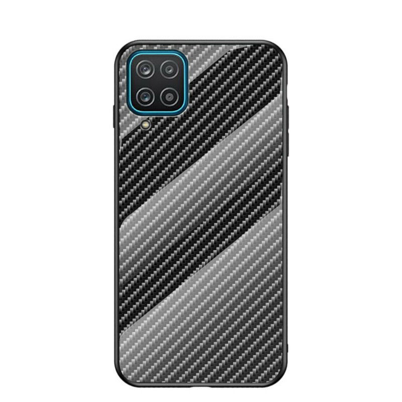 Samsung Galaxy A12 Capa de vidro temperado em fibra de carbono