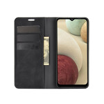 Capa Flip Cover Samsung Galaxy A12 Efeito Couro Mole Capa Flip Cover Samsung Galaxy A12 Efeito Couro Mole