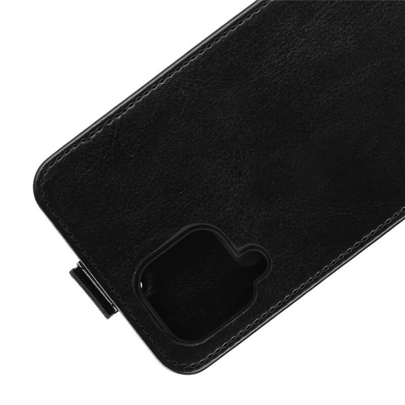 Samsung Galaxy A12 Case Vertical Flap Leather Effect