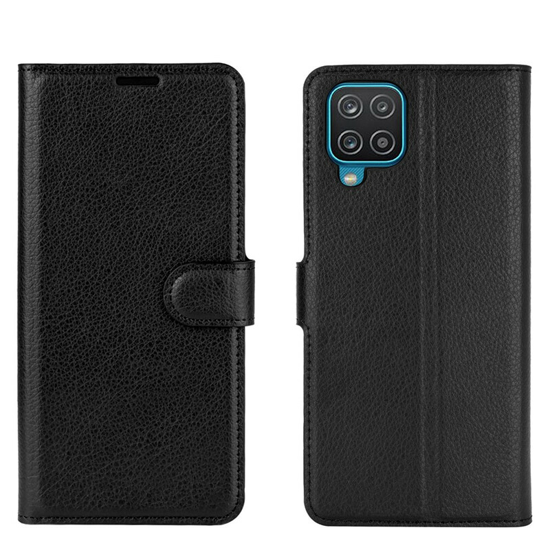 Samsung Galaxy A12 Leatherette Case Lychee Clássica
