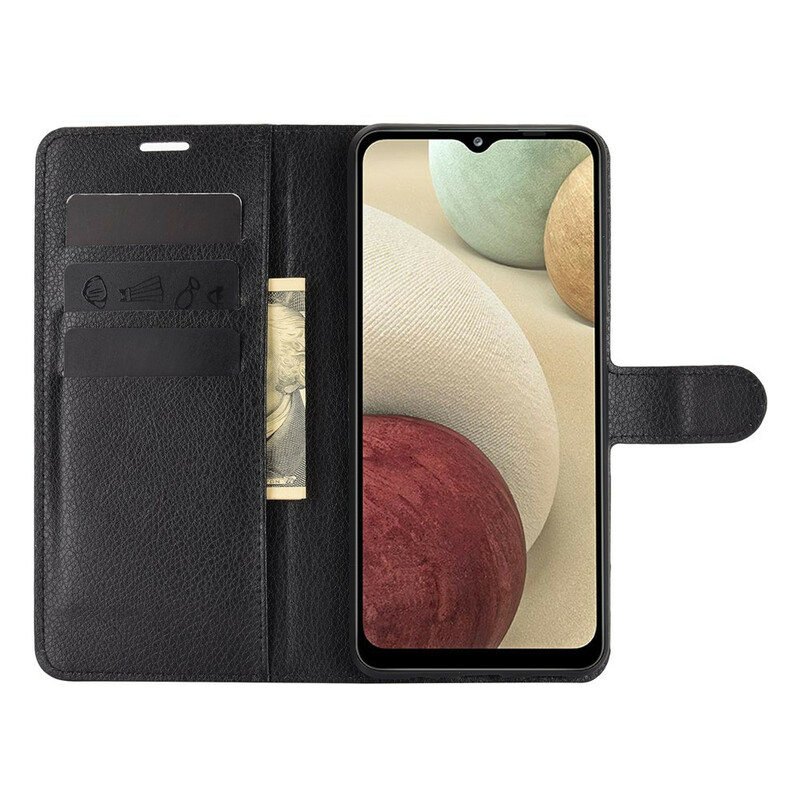 Samsung Galaxy A12 Leatherette Case Lychee Clássica