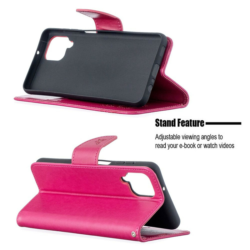 Samsung Galaxy A12 Case Butterflies in Flight with Strap