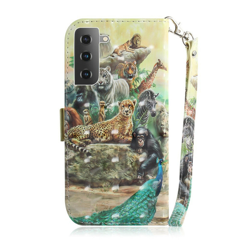 Samsung Galaxy S21 5G Capa de cinta Safari Animal