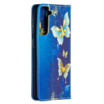 Tampa Flip Cover Samsung Galaxy S21 5G Butterflies coloridas