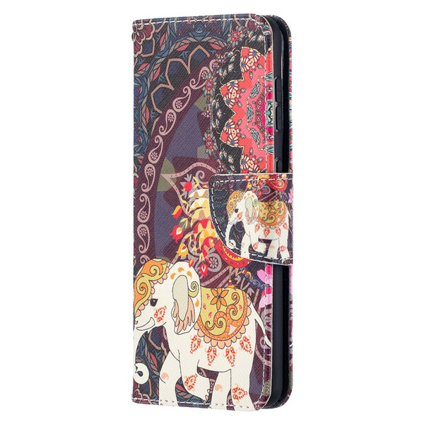 Samsung Galaxy S21 5G Capa Mandala Elefantes Étnicos