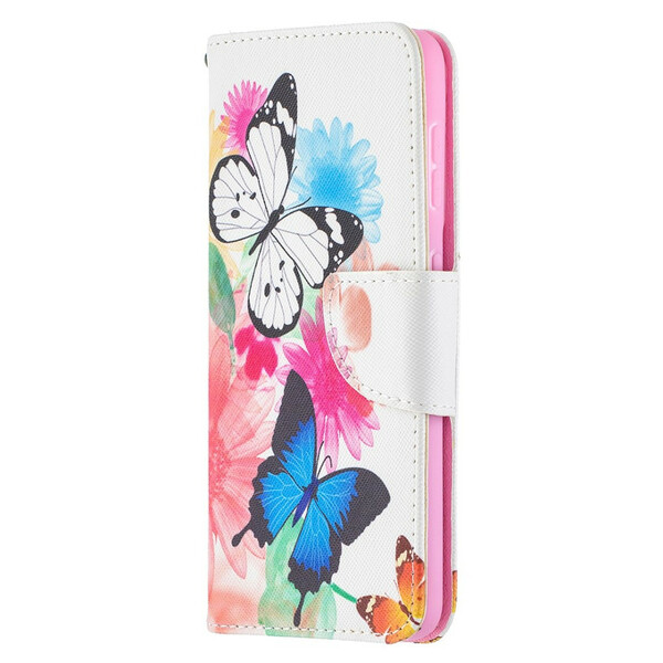 Samsung Galaxy S21 5G Case Butterflies e Flores pintadas