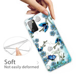 Samsung Galaxy A02s Clear Case Butterflies e Flowers Retro
