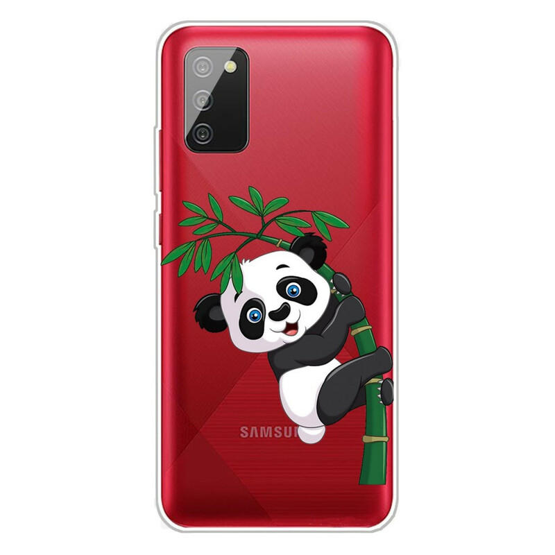 Samsung Galaxy A02s Clear Case Panda On Bamboo
