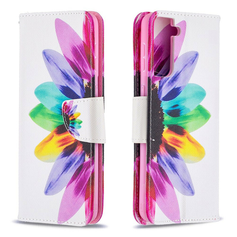 Capa Samsung Galaxy S21 Plus 5G para flores de aguarela