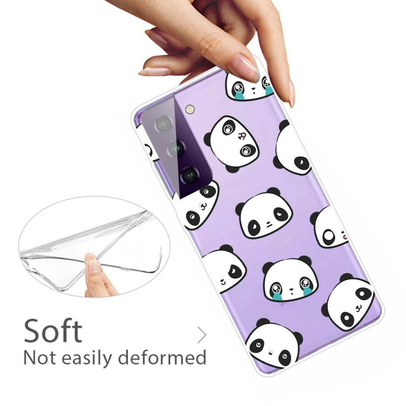 Samsung Galaxy S21 Plus 5G Pandas Sentimental Pandas Clear Case Sentimental