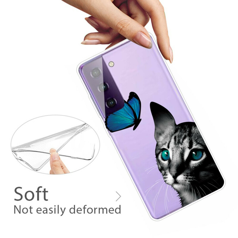 Samsung Galaxy S21 Plus 5G Case Cat e Butterfly