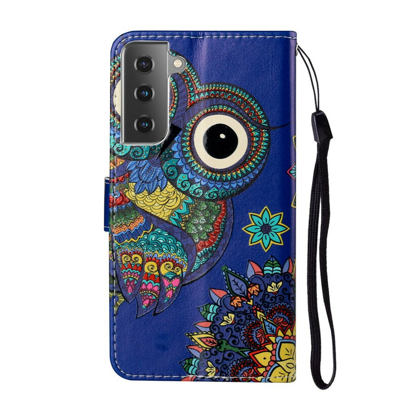 Capa Samsung Galaxy S21 Plus 5G Owl em Mandala