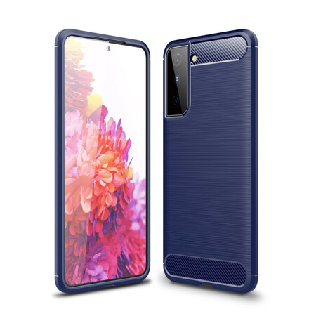 Samsung Galaxy S21 5G Capa de fibra de carbono escovada