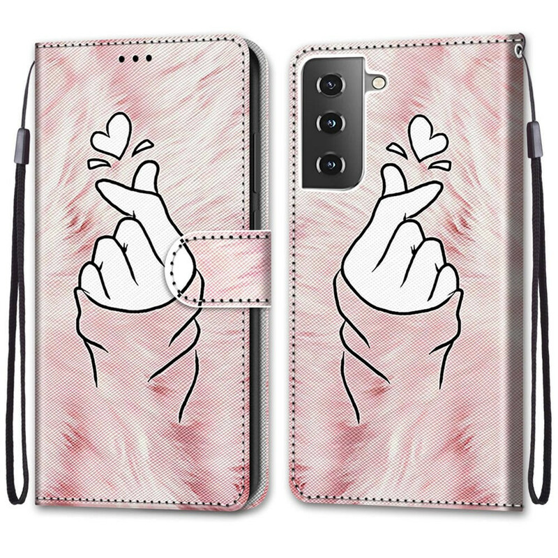 Capa Samsung Galaxy S21 5G para o coração do dedo