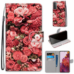 Capa Floral Romântico Samsung Galaxy S21 5G