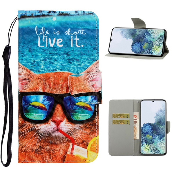 Samsung Galaxy S21 5G Cat Live It Strap Case