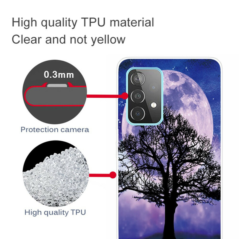 Samsung Galaxy A72 5G Capa para árvore e lua