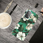 Samsung Galaxy A72 5G Capa Branca Pintada Flores
