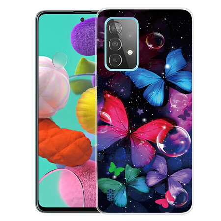 Samsung Galaxy A72 5G Capa flexível de borboletas flexíveis