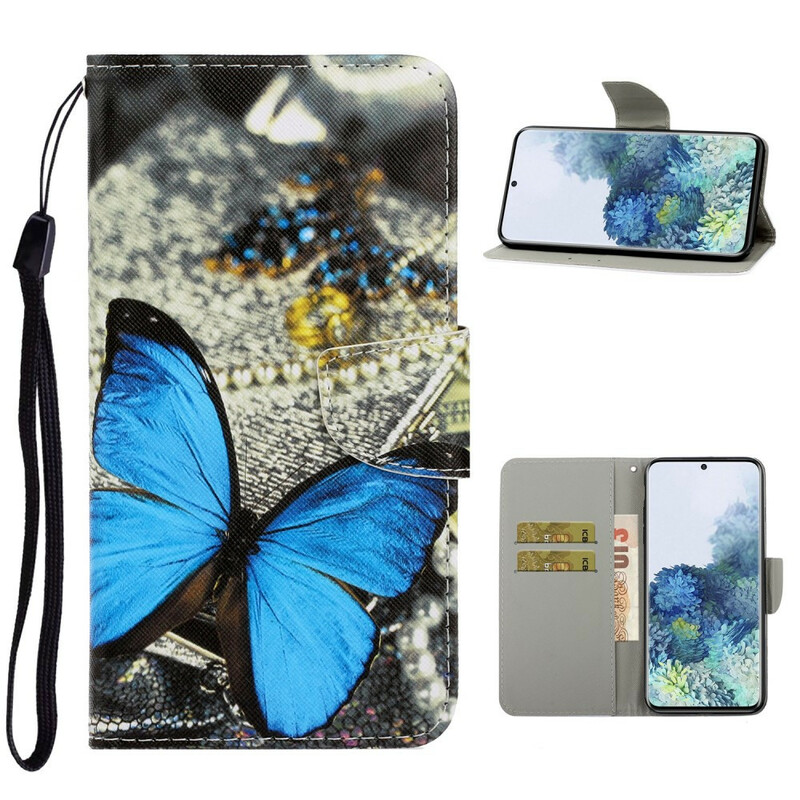 Samsung Galaxy S21 5G Capa de variações Butterfly Strap