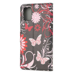 Samsung Galaxy A52 5G Case Butterflies e Flores