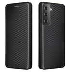 Tampa Flip Cover Samsung Galaxy S21 5G Fibra de Carbono