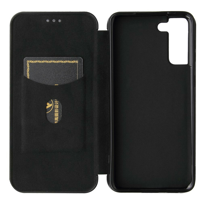 Tampa Flip Cover Samsung Galaxy S21 5G Fibra de Carbono