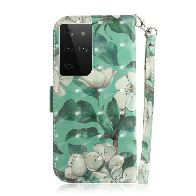 Samsung Galaxy S21 Ultra 5G Capa de cinta floral