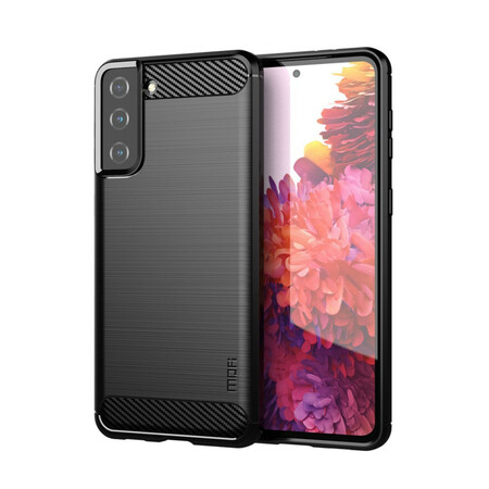Samsung Galaxy S21 5G Capa de Fibra de Carbono Escovado MOFI