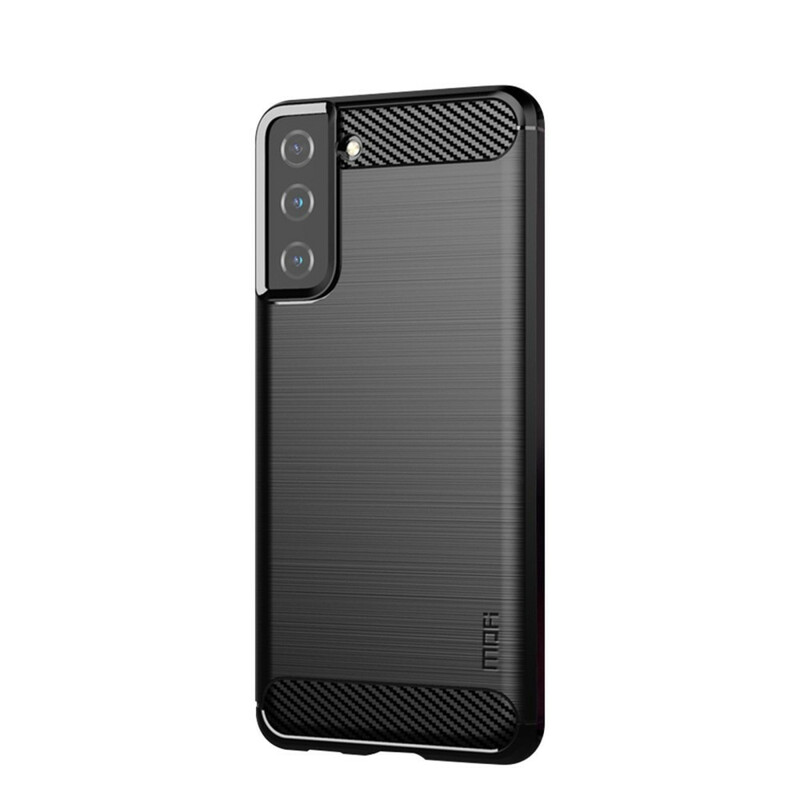 Samsung Galaxy S21 5G Capa de Fibra de Carbono Escovado MOFI
